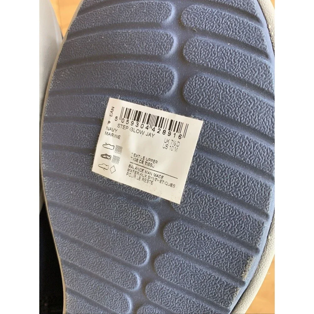 Cloudsteppers By Clarks Boots Step Flow Jay Faux Lined  Zip Lace Up Navy  10 M